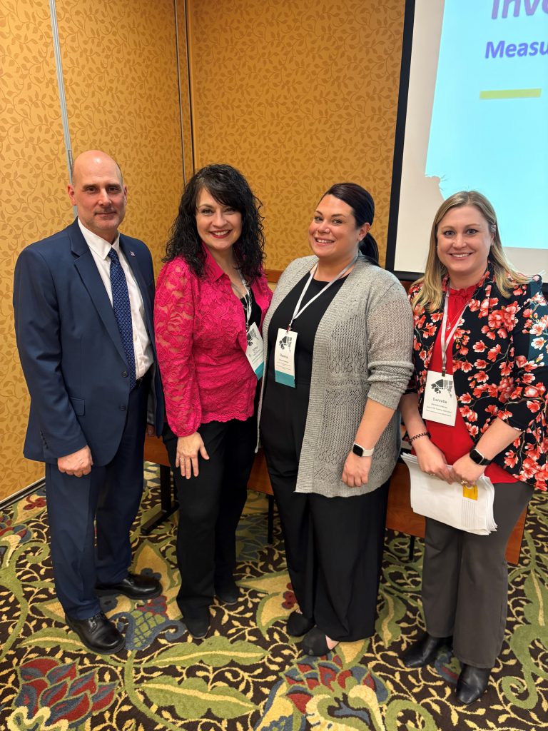 State Leaders to Support Special Education. Pictured from left to right: Chris Suriano – Assistant Commissioner, NYSED Office of Special Education, Abby Seymour – Systems Change Facilitator, North Country Regional Partnership Center, Shawna Belanger – TAP for Behavior Associate, Technical Assistance Partnership for Behavior, Danielle Emburey – Special Education Training Specialist, North Country Regional Partnership Center