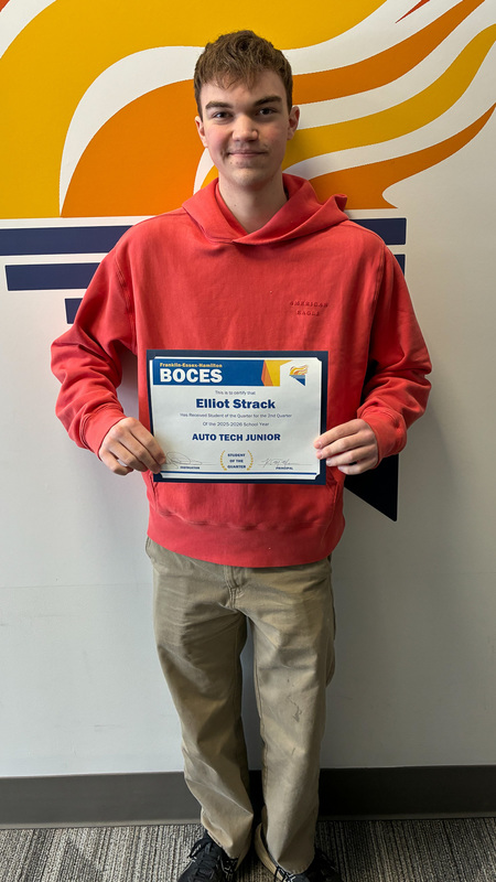 Student receiving an award