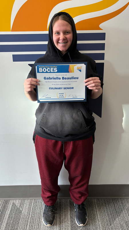 Student receiving an award