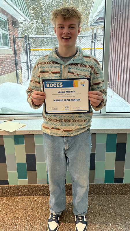 Student receiving an award