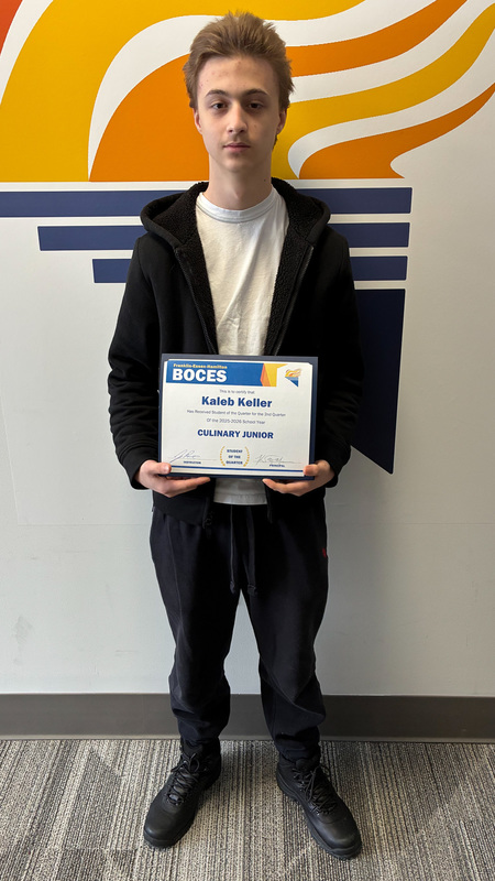 Student receiving an award
