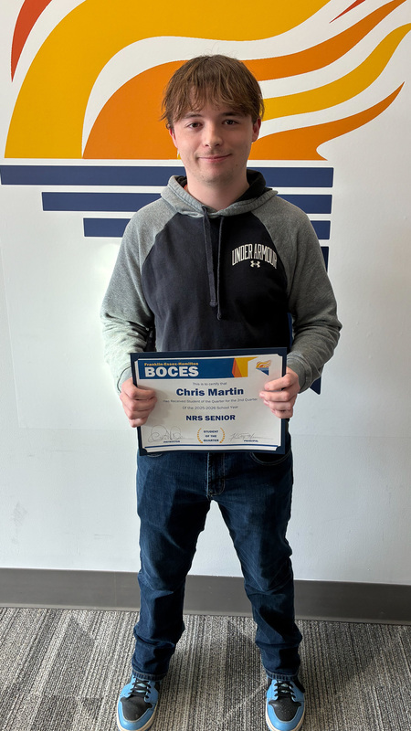 Student receiving an award