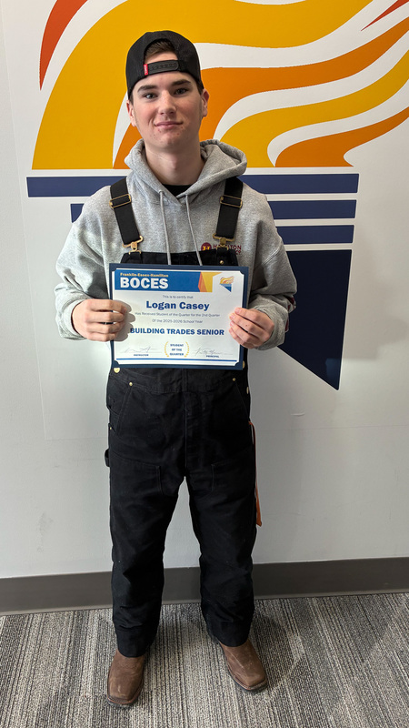 Student receiving an award