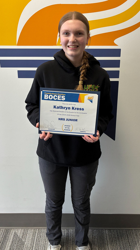 Student receiving an award