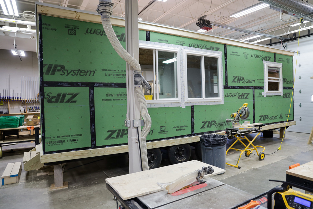 Green panels for a wall of a house