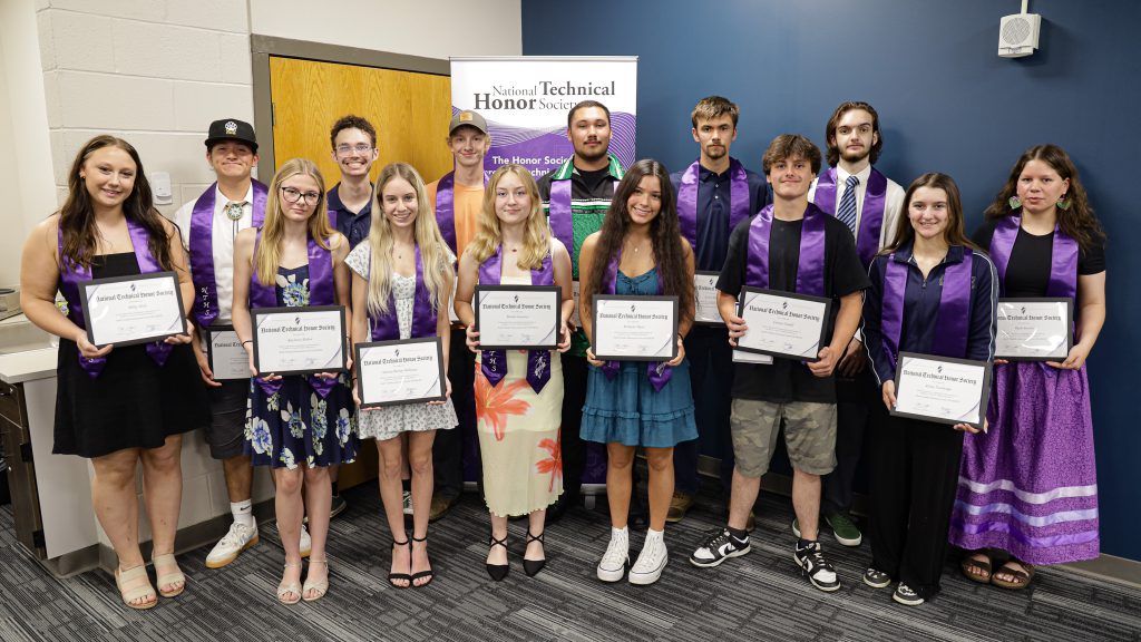 National Technical Honor Society inductees take a group photo