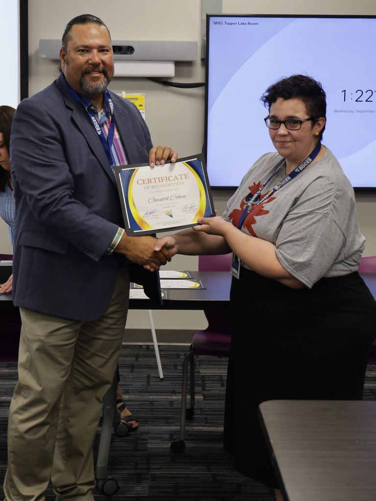 James Knight and Chantal holding certificate