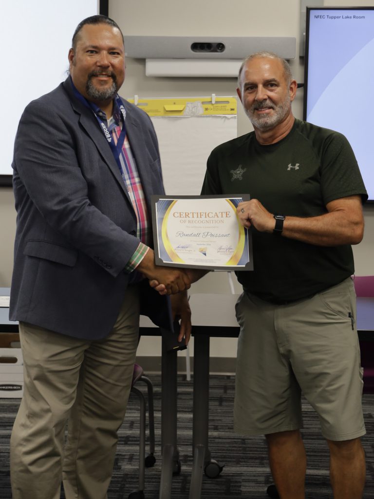 James Knight and Randall holding certificate