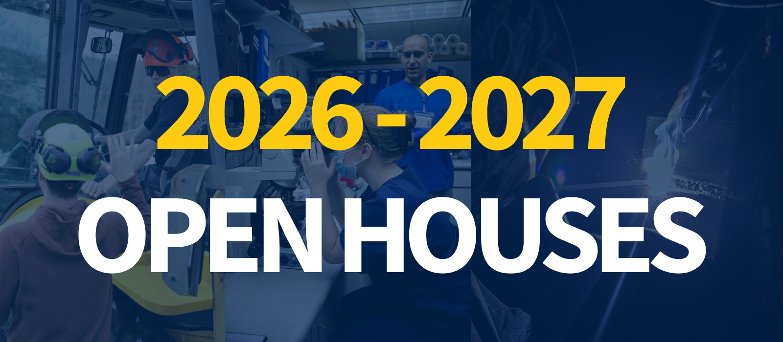 Cover Art for Open Houses. Reads "2026-2027 Open Houses"
